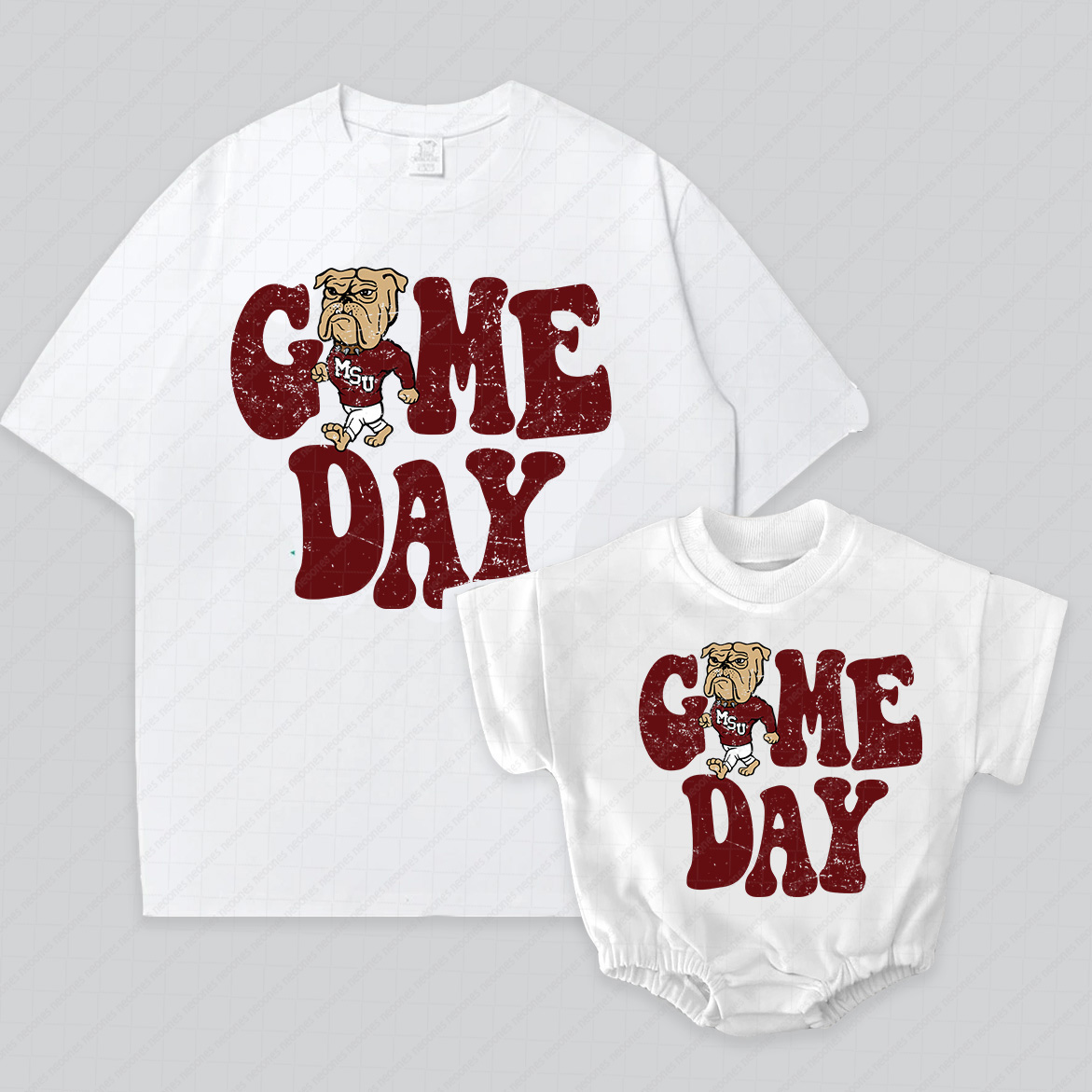 Baby Print Romper And Adult T-Shirt