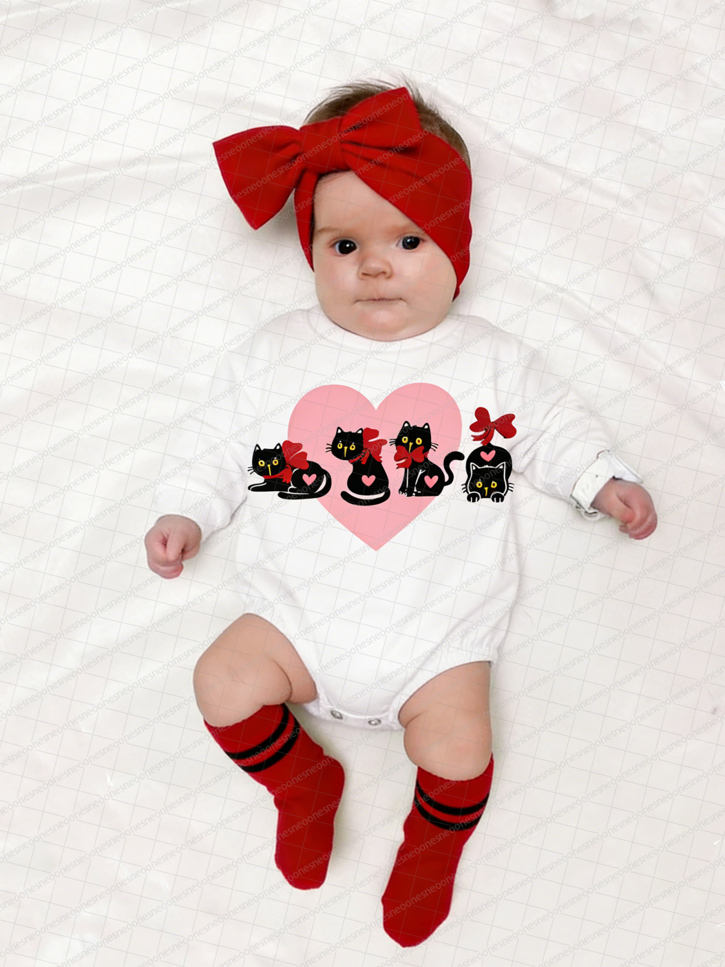 Baby Valentine's Day Printed Romper