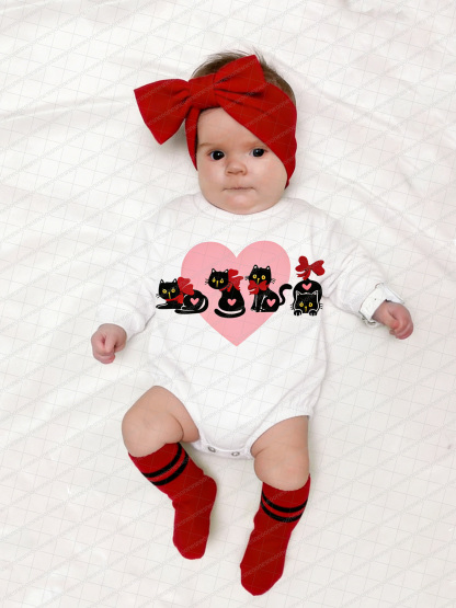 Baby Valentine's Day Printed Romper