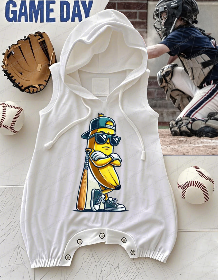 Baby Baseball Print Romper