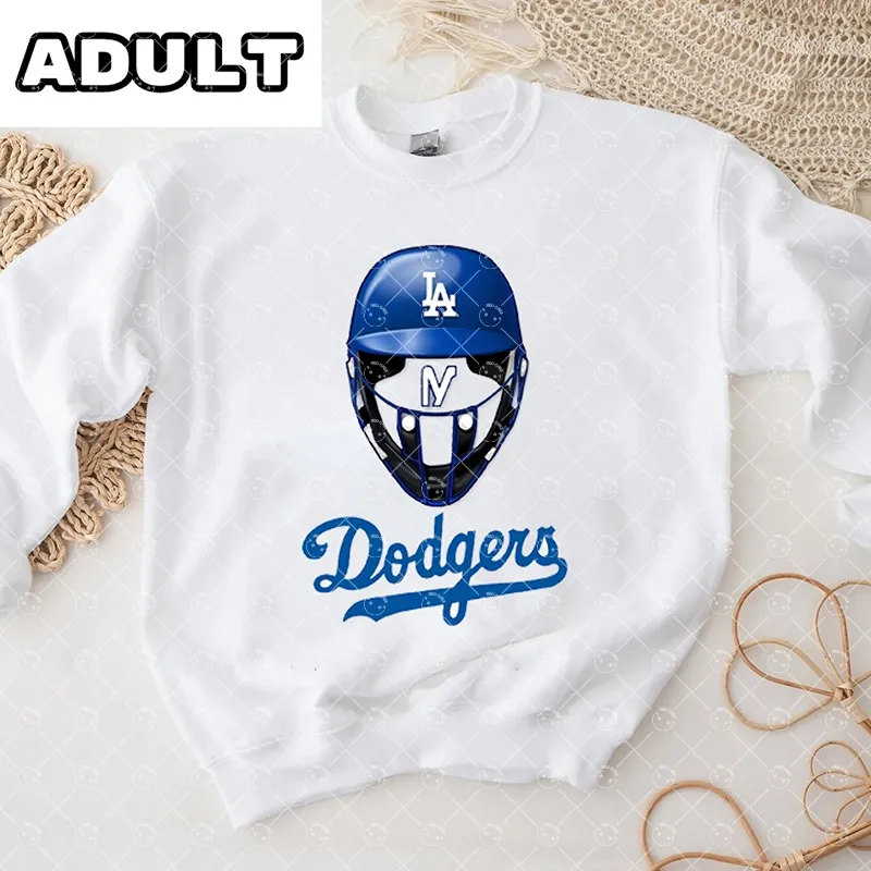 Baby Los Angeles Dodgers Baseball Romper and Adult Sweatshirt