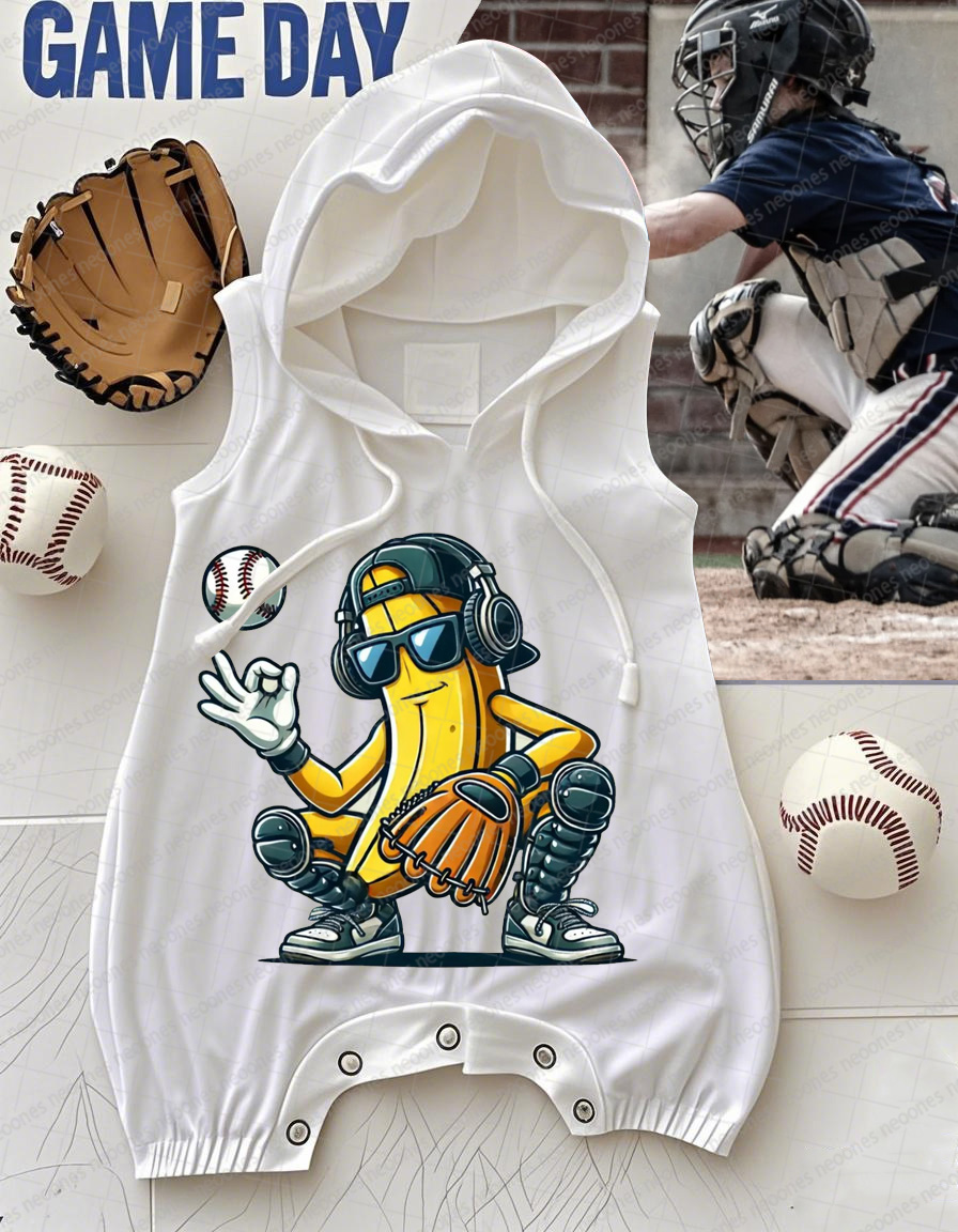 Baby Baseball Print Romper