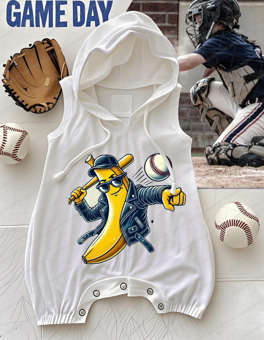 Baby Baseball Print Romper