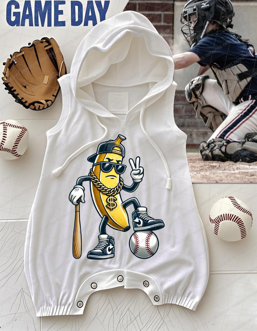 Baby Baseball Print Romper