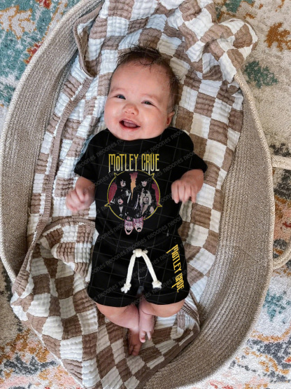 Heavy Washed Cotton Kid's Outfit - Band Graphic Print