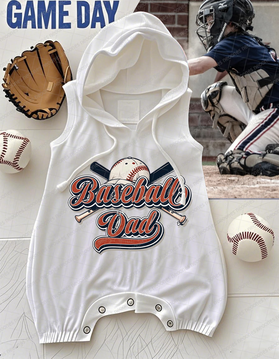 Baby Baseball Print Romper