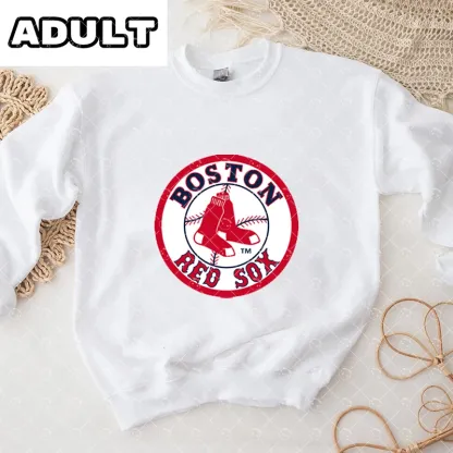 Baby Boston Red Sox Baseball Romper and Adult Sweatshirt