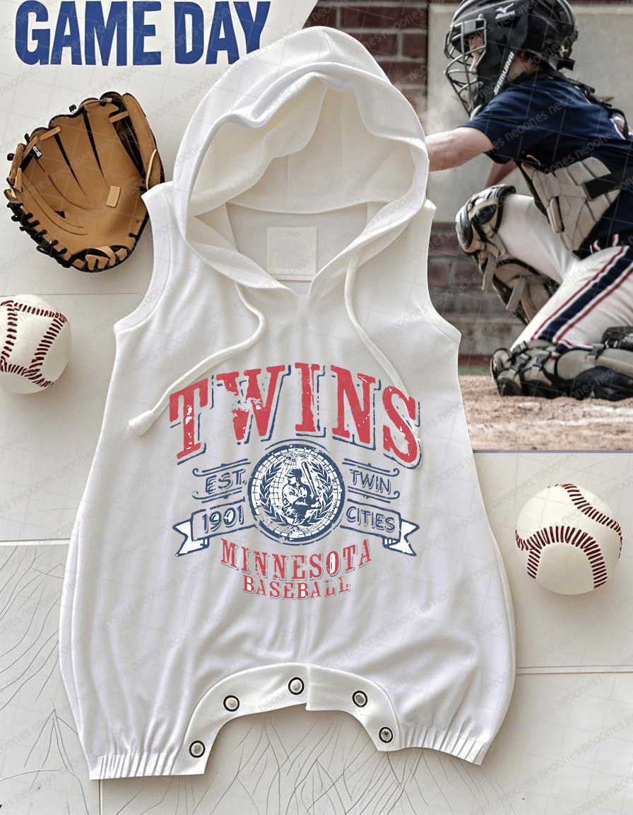 Baby Baseball Print Romper