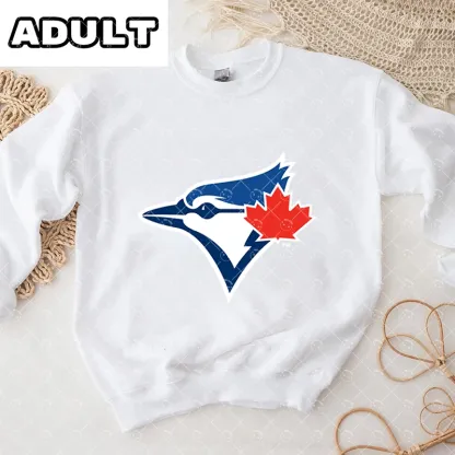 Baby Toronto Blue Jays Baseball Romper and Adult Sweatshirt