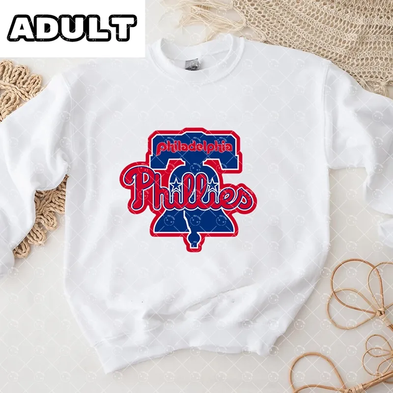 Baby Philadelphia Phillies Baseball Romper and Adult Sweatshirt