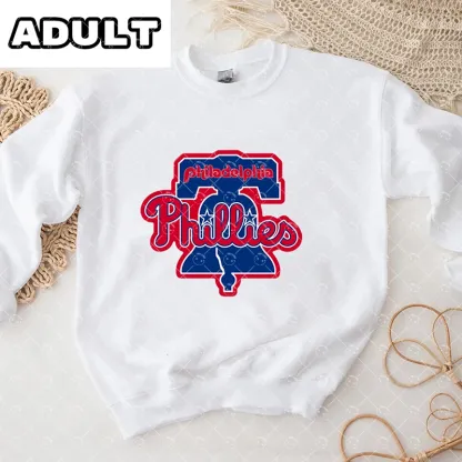 Baby Philadelphia Phillies Baseball Romper and Adult Sweatshirt