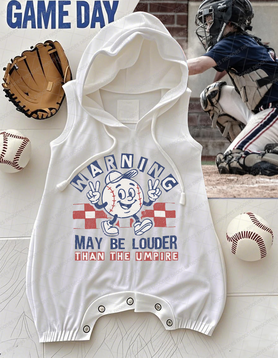 Baby Baseball Print Romper