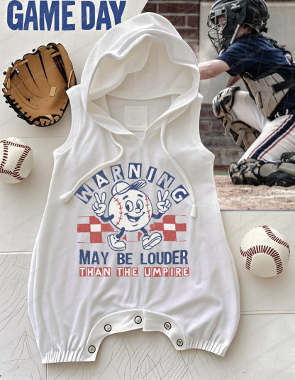 Baby Baseball Print Romper