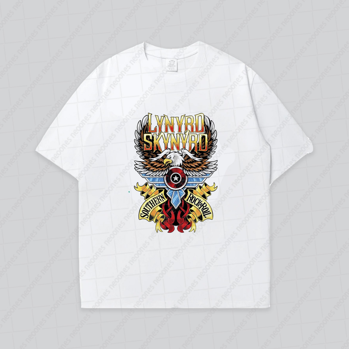 Baby Band Print Romper And Adult T-shirt