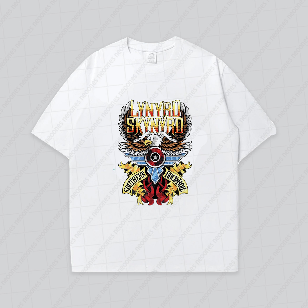 Baby Band Print Romper And Adult T-shirt