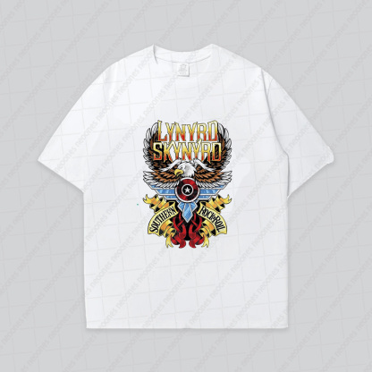 Baby Band Print Romper And Adult T-shirt