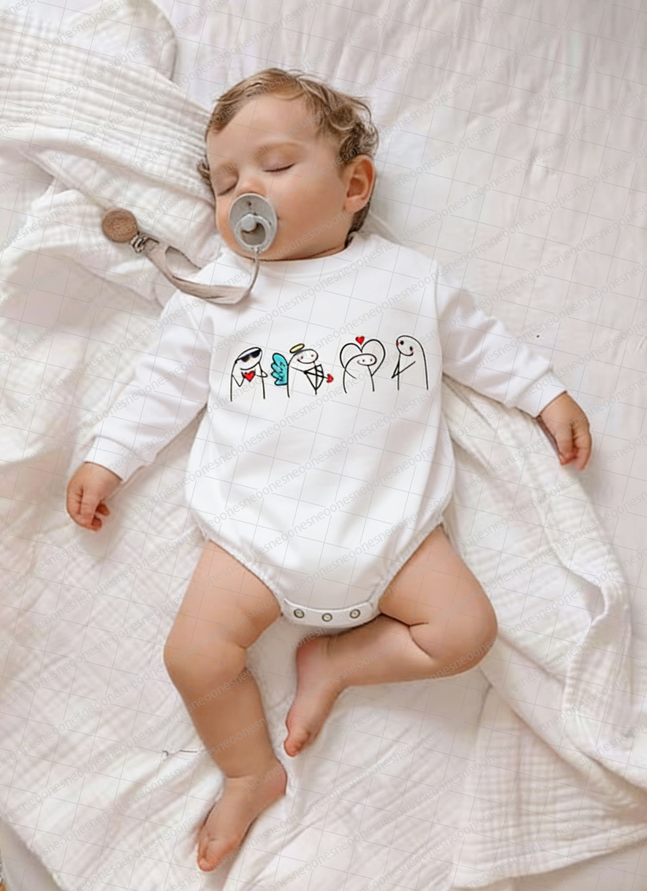 Baby Valentine's Day Printed Romper