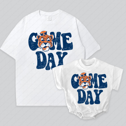 Baby Print Romper And Adult T-Shirt