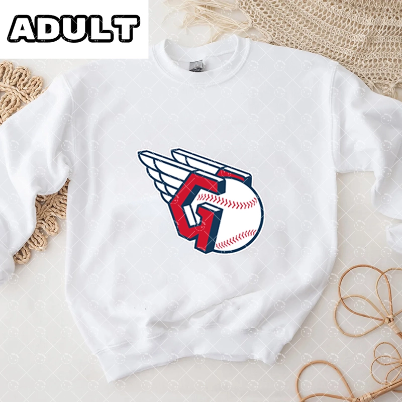 Baby Cleveland Guardians Baseball Romper and Adult Sweatshirt