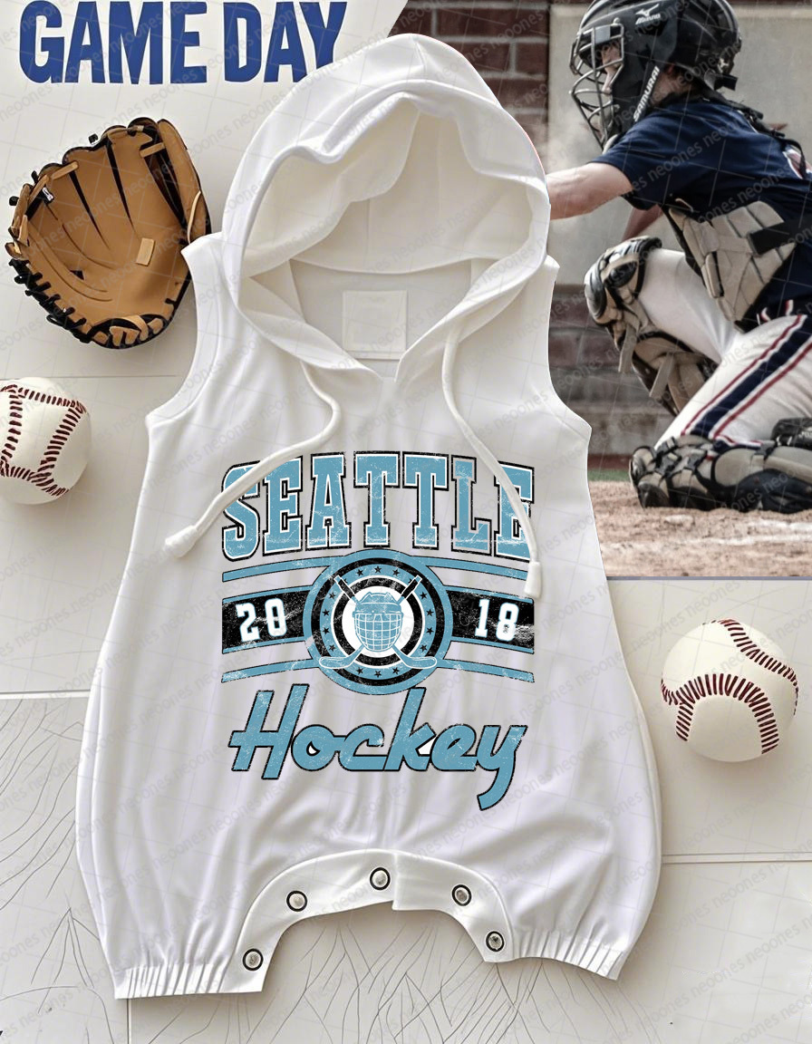 Baby Baseball Print Romper