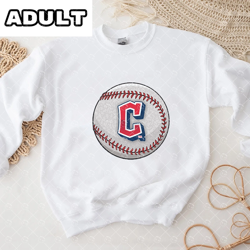 Baby Cleveland Guardians Baseball Romper and Adult Sweatshirt