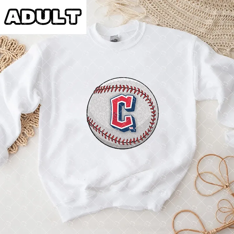 Baby Cleveland Guardians Baseball Romper and Adult Sweatshirt