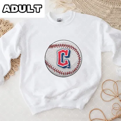 Baby Cleveland Guardians Baseball Romper and Adult Sweatshirt