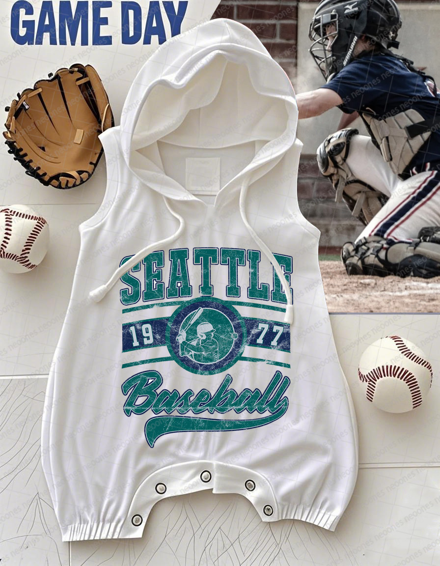 Baby Baseball Print Romper