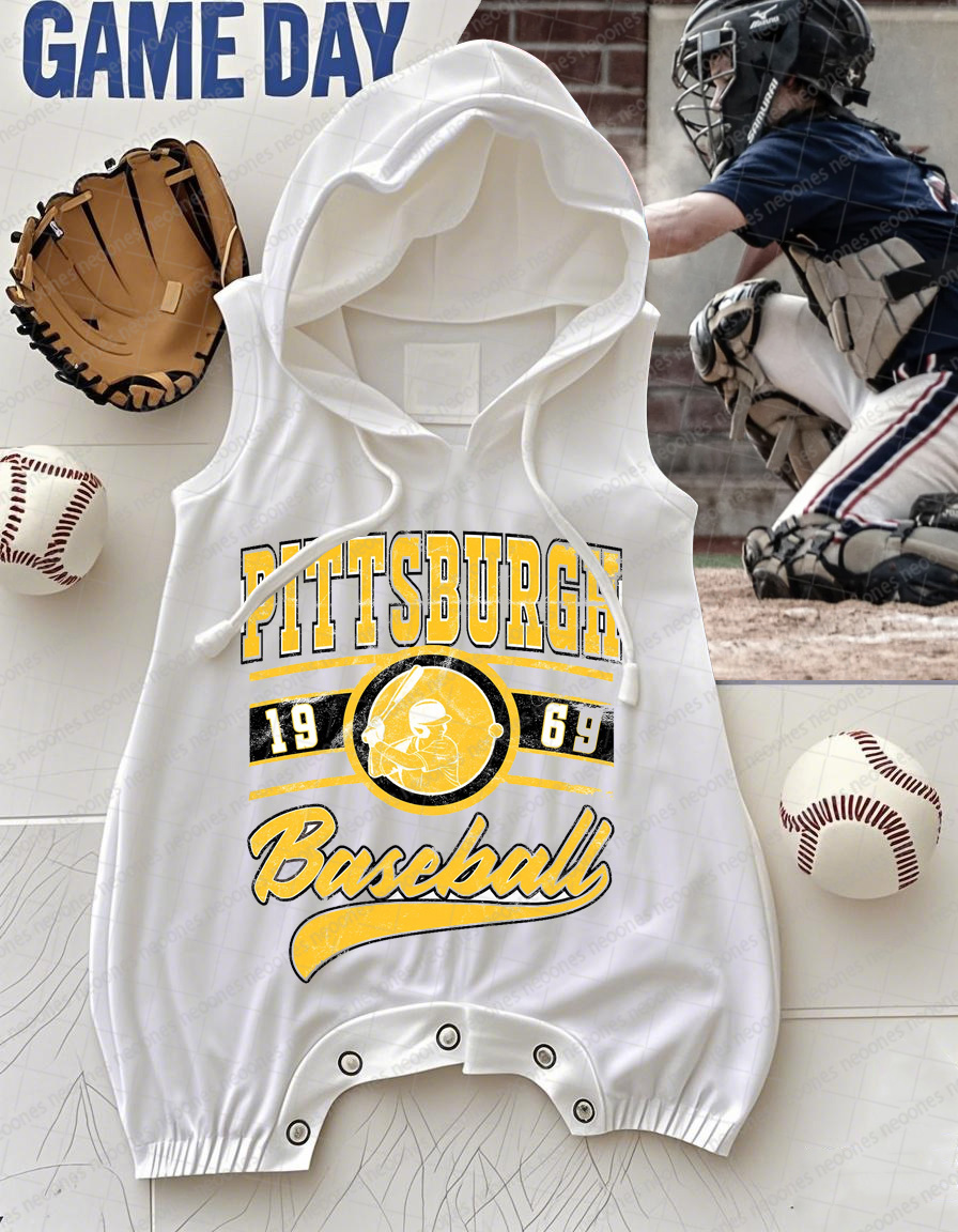 Baby Baseball Print Romper