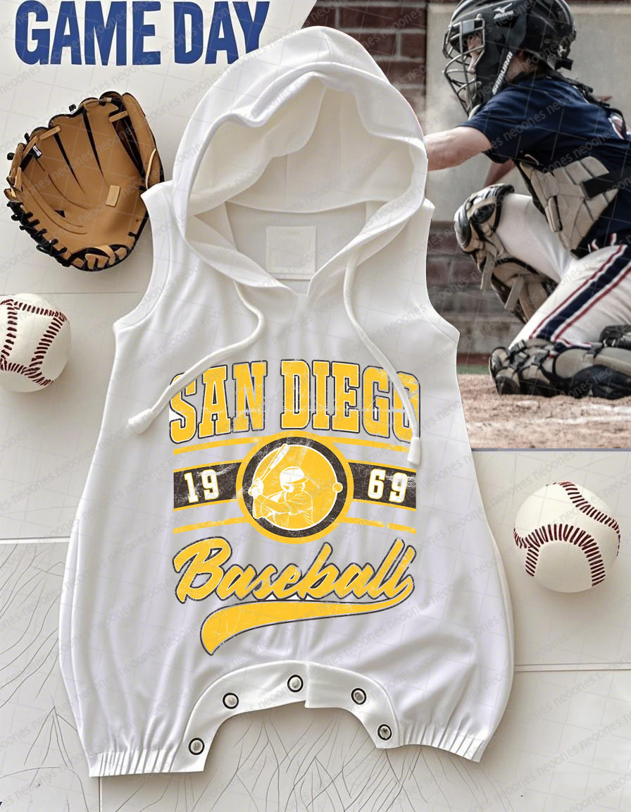 Baby Baseball Print Romper