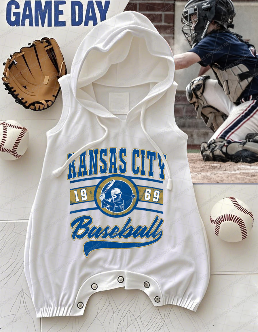 Baby Baseball Print Romper