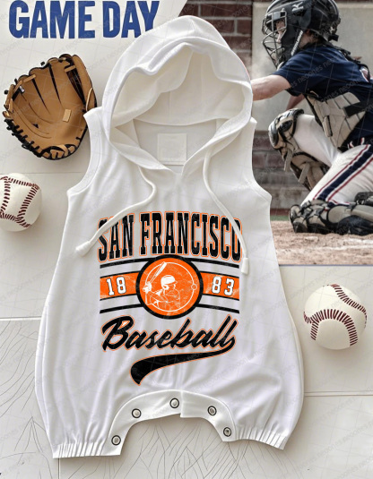 Baby Baseball Print Romper