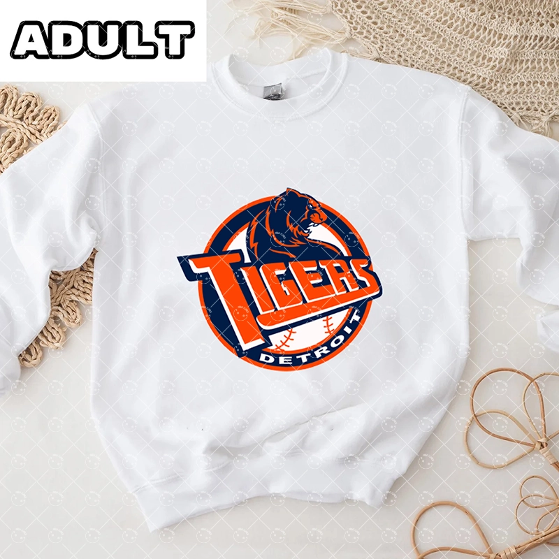 Baby Detroit Tigers Baseball Romper and Adult Sweatshirt