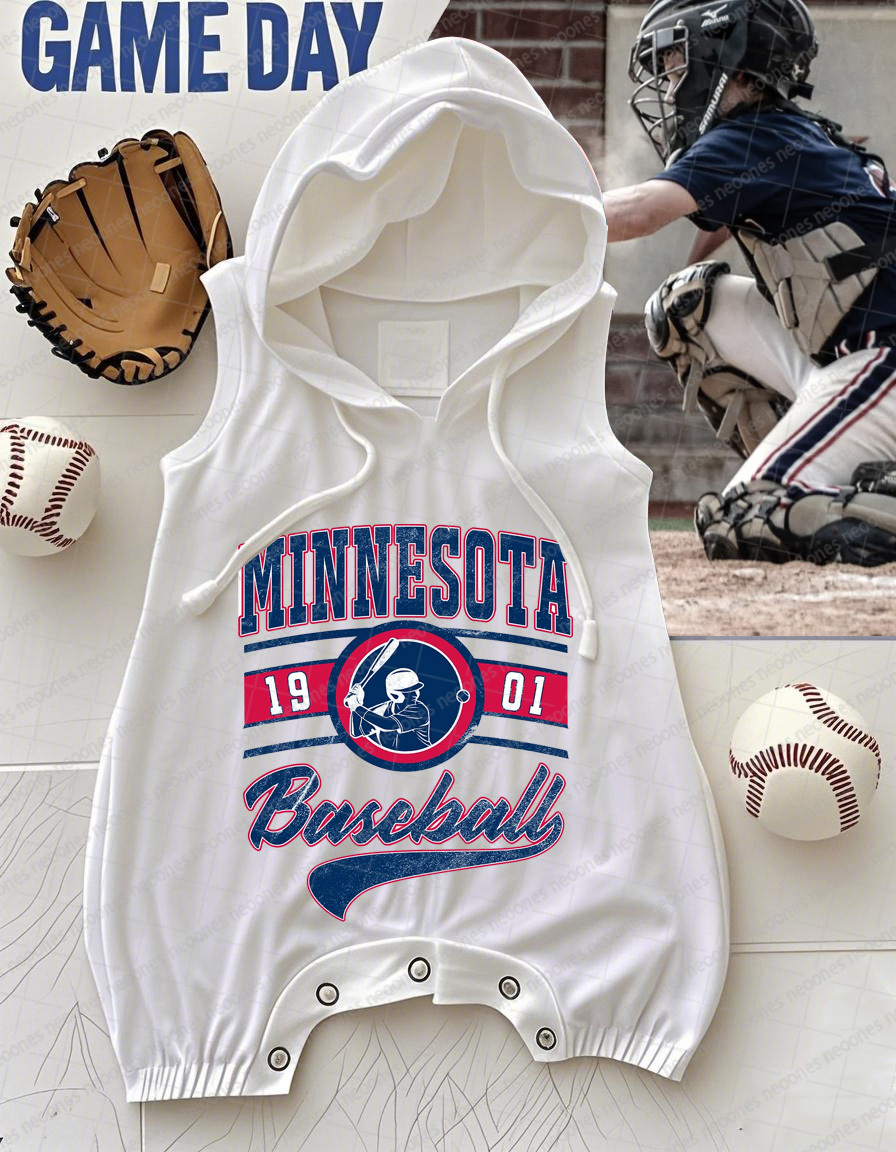 Baby Baseball Print Romper