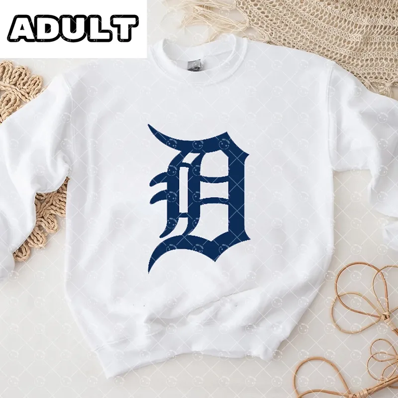 Baby Detroit Tigers Baseball Romper and Adult Sweatshirt