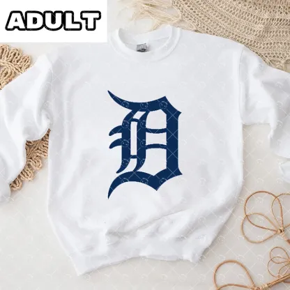 Baby Detroit Tigers Baseball Romper and Adult Sweatshirt