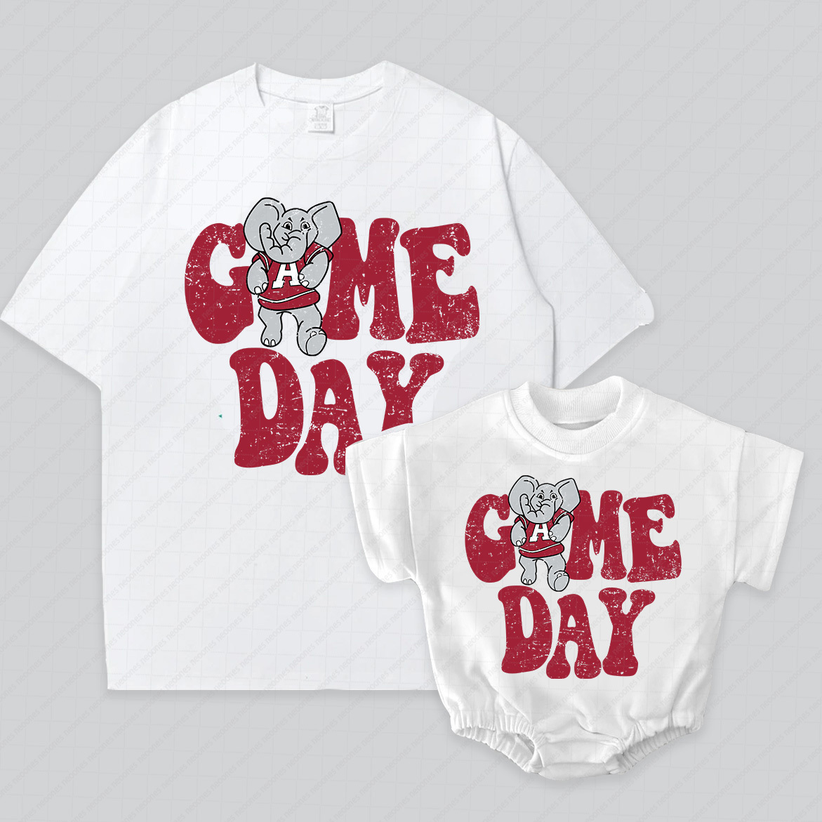 Baby Print Romper And Adult T-Shirt