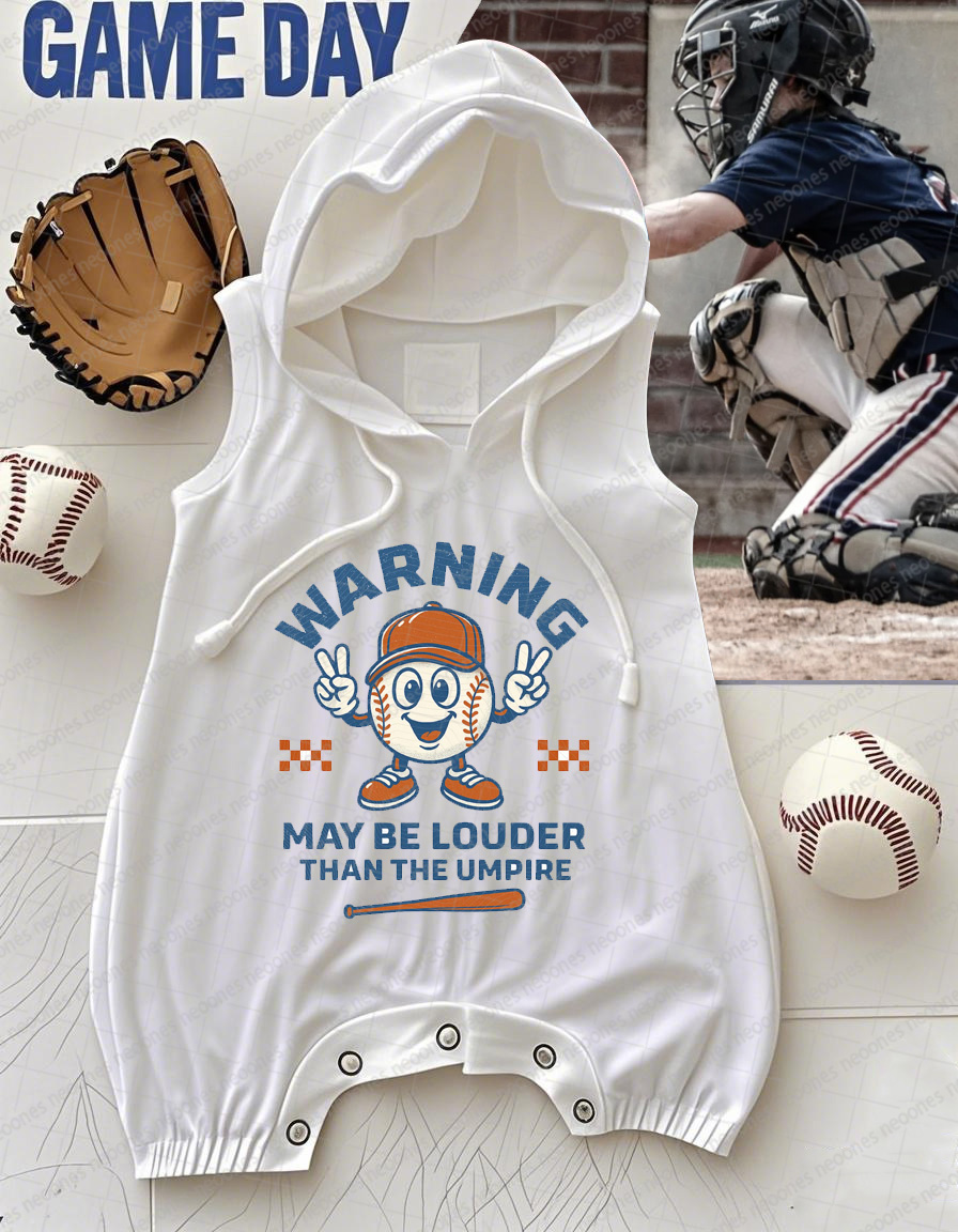 Baby Baseball Print Romper