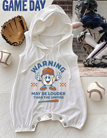 Baby Baseball Print Romper
