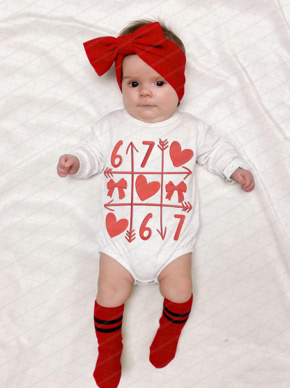 Baby Valentine's Day Printed Romper