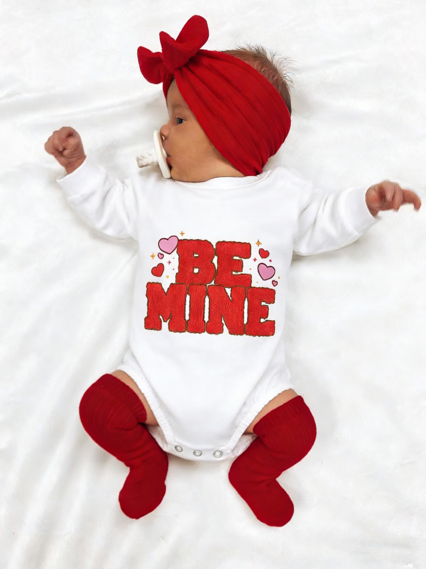 Baby Valentine's Day Printed Romper