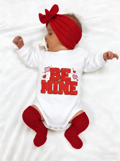 Baby Valentine's Day Printed Romper