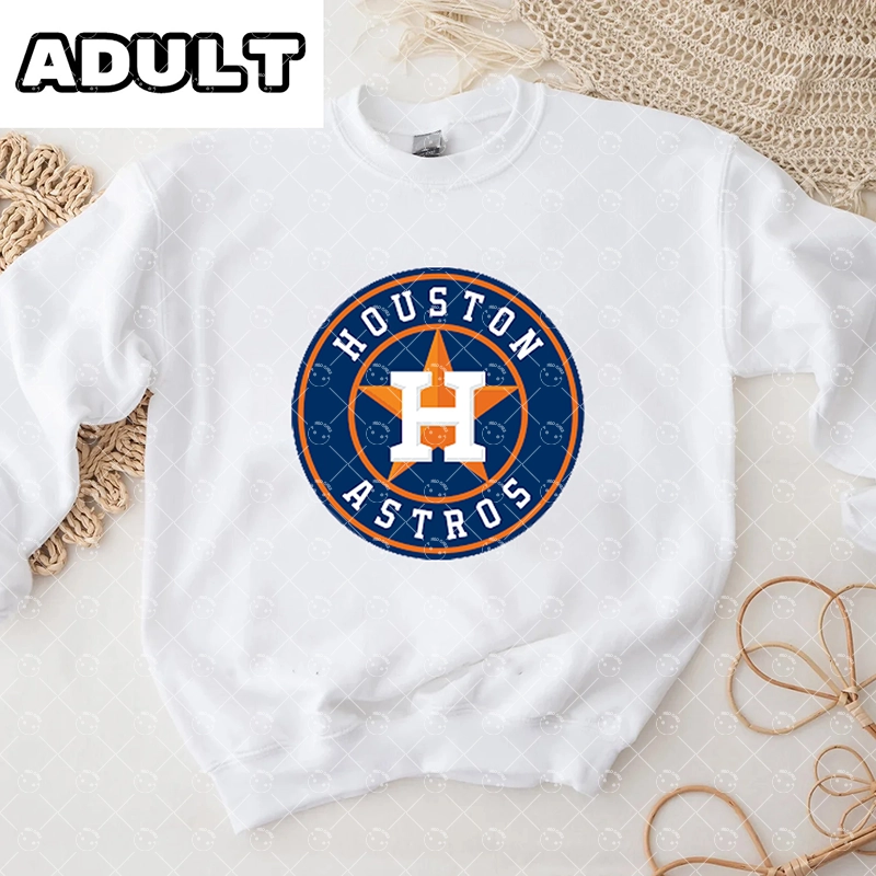 Baby Houston Astros Baseball Romper and Adult Sweatshirt