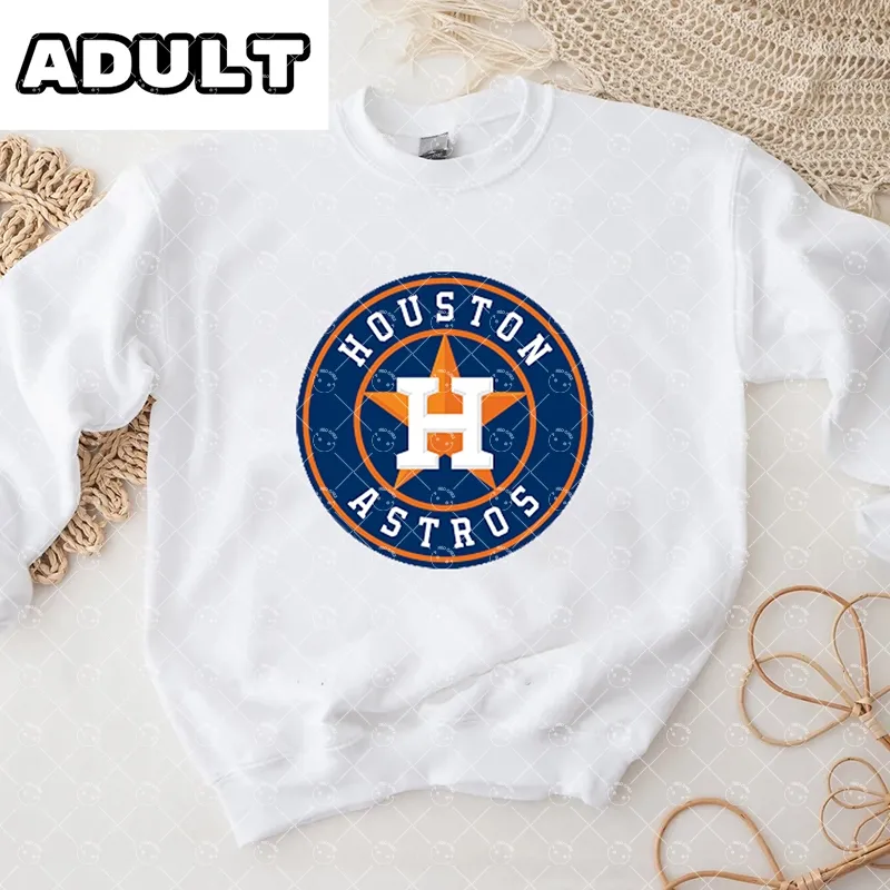 Baby Houston Astros Baseball Romper and Adult Sweatshirt