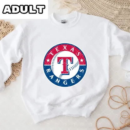 Baby Texas Rangers Baseball Romper and Adult Sweatshirt
