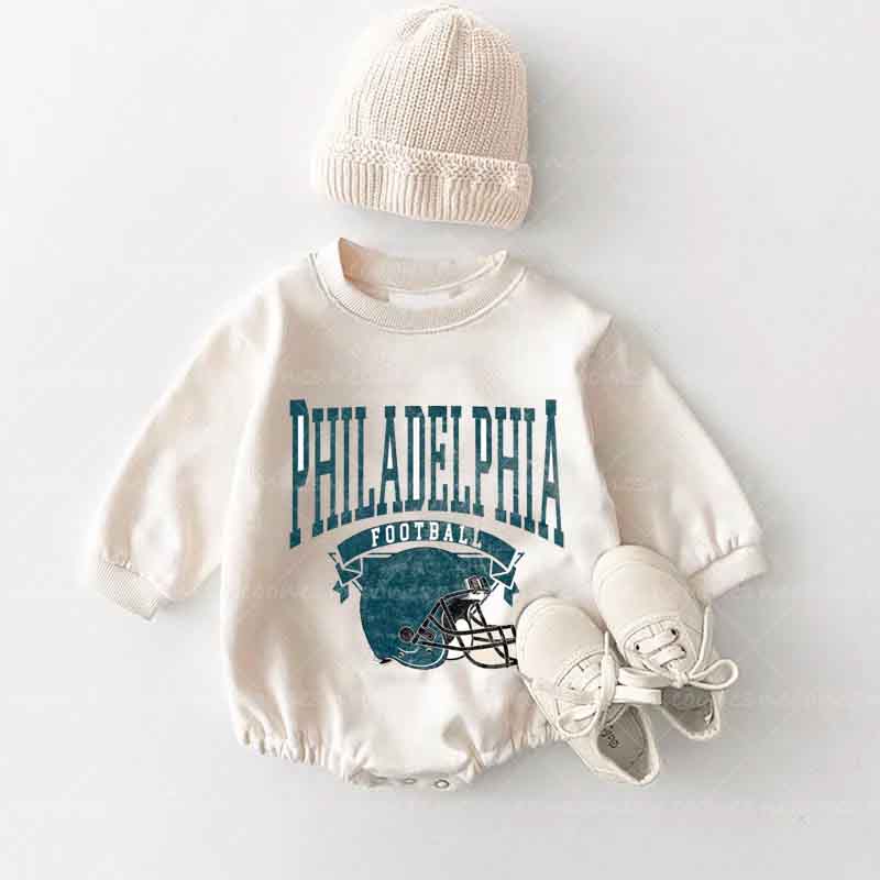 Baby  Football Romper And Matching Adult Hoodie