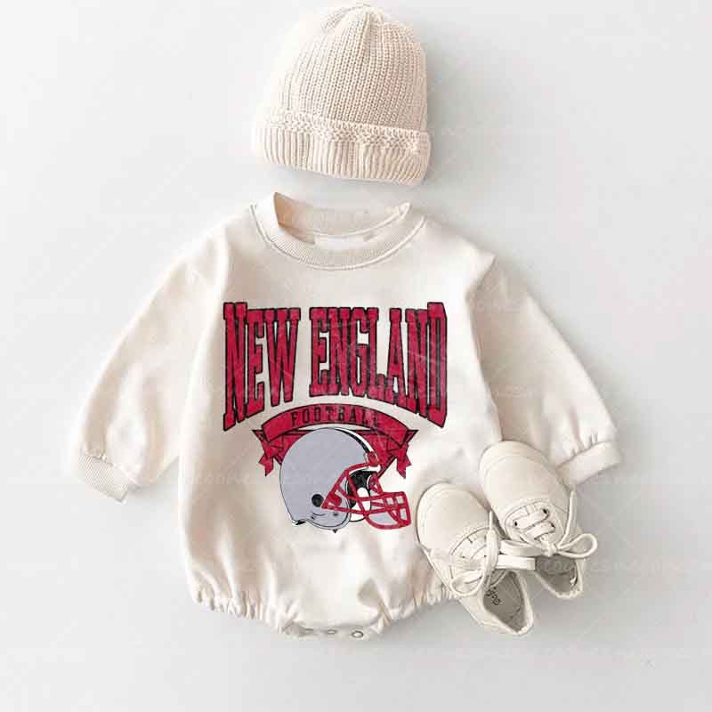 Baby New England Patriots Romper and Adult Sweatshirt