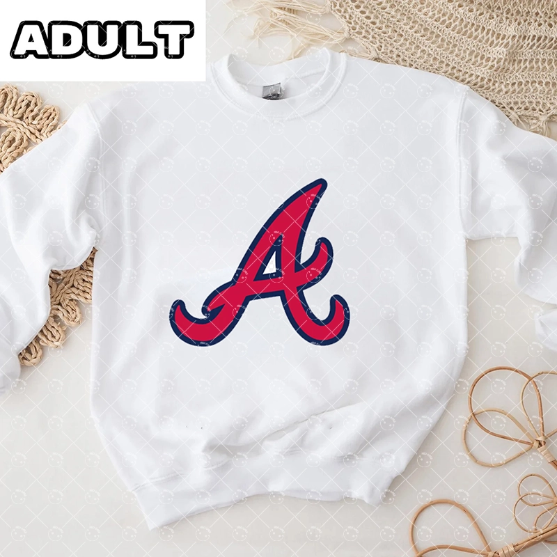 Baby Atlanta Braves Baseball Romper and Adult Sweatshirt