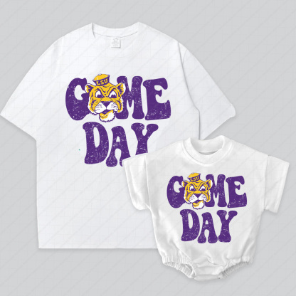 Baby Print Romper And Adult T-Shirt