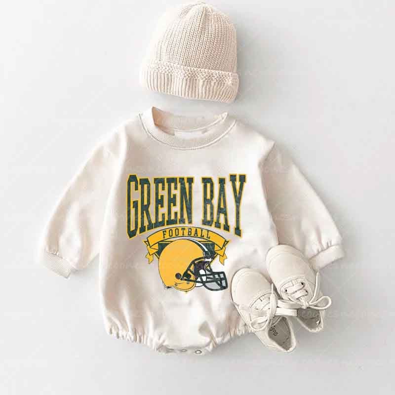 Baby Green Bay Romper and Adult Sweatshirt